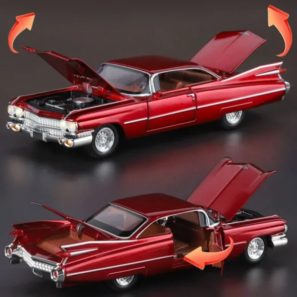 1:32 Eldorado Biarritz Alloy Car Model Sound and Light Pull Back Children's Toy Collectibles Birthday gift - Image 4
