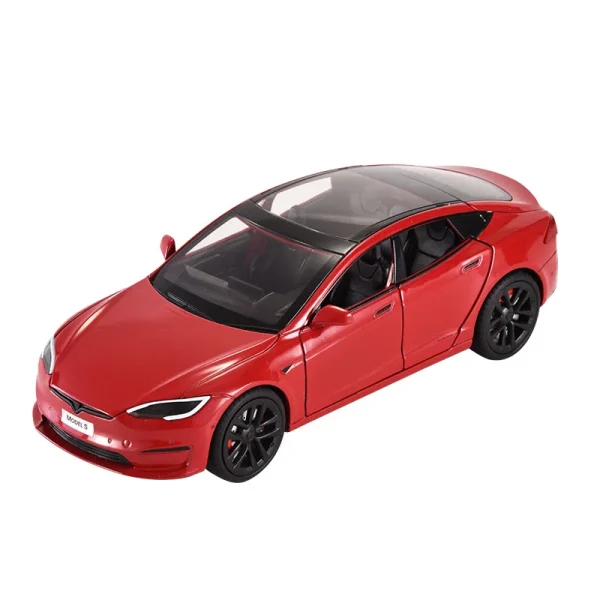 1:24 Model S Model 3 Model Y Alloy Die Cast Toy Car Model Sound and Light Children's Toy Collectibles Birthday gift - Image 5