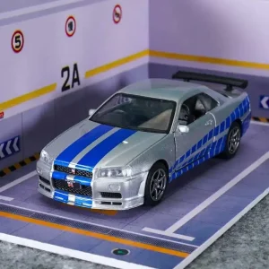 JKM 1:36 Nissan GTR R34 Skylin Alloy Car Diecasts & Toy Vehicles Car Model Miniature Scale Model Car For Children