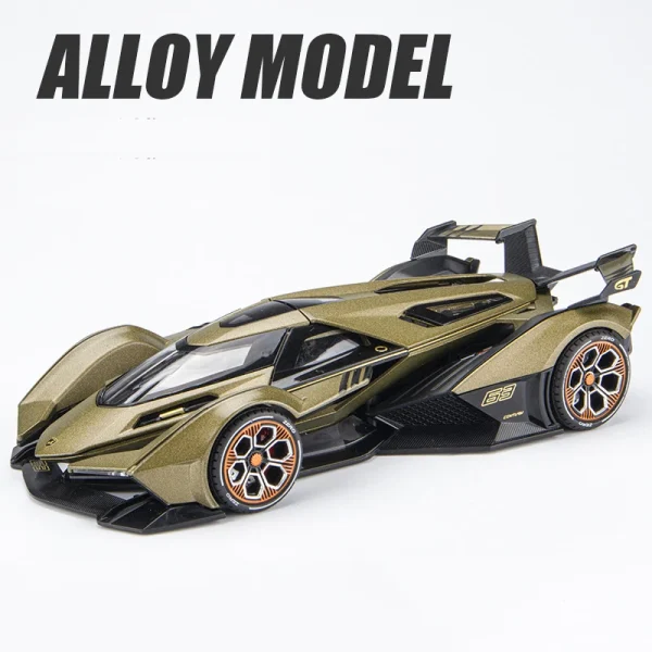 1:22 Lambos Vision Gran Turismo V12 GT Alloy Model Diecast Sound Super Racing Lifting Tail Hot Car Wheel For Children Gifts - Image 5