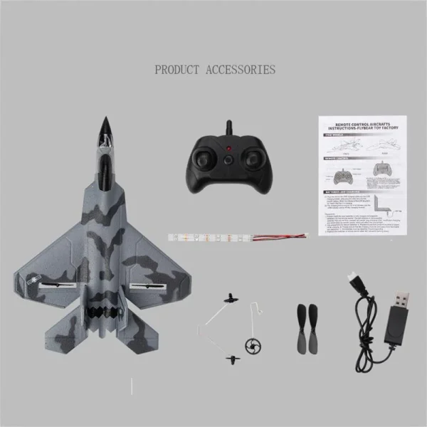 2.4G Glider RC Drone F22 SU35 Fixed Wing Airplane Hand Throwing Foam Dron Electric Remote Control Outdoor RC Plane Toys for Boys - Image 6