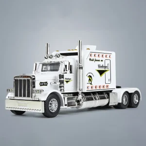 1:24 Peterbilt 389 Tractors Truck Alloy Toy Car Model Wheel Steering Sound and Light Children’s Toy Collectibles Birthday gift
