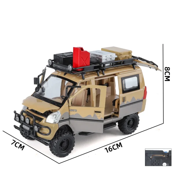 1:24 WuLing VAN Off-Road Vehicle Alloy Muscle Car Model Sound and Light Pull Back Children's Toy Collectibles Birthday Gift - Image 6