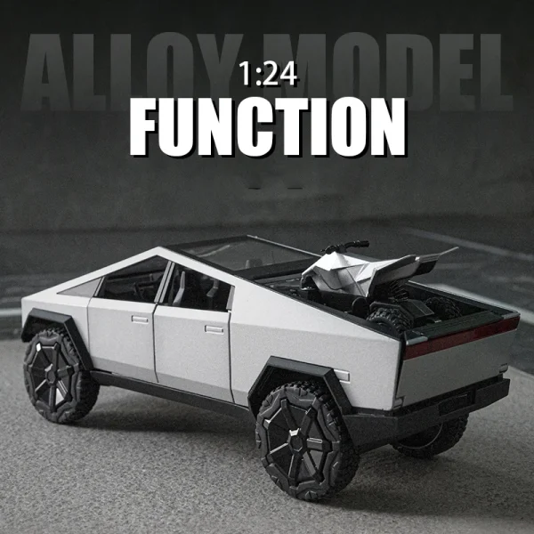 1:24 Cyber toy truck Model Y Model 3 Model X Alloy Diecasts & Toy Vehicles Metal Toy Car Model Sound and light Collection Toy - Image 3