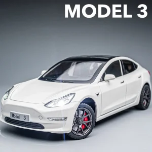 1:24 Model 3 Model Y Model S Model X Alloy Die Cast Car Model Sound and Light Children’s Toy Collectibles Birthday gift