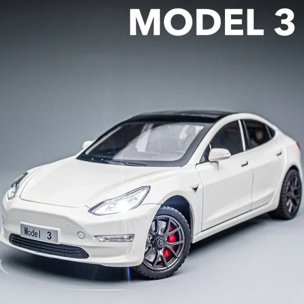 1:24 Model 3 Model Y Model S Model X Alloy Die Cast Car Model Sound and Light Children's Toy Collectibles Birthday gift