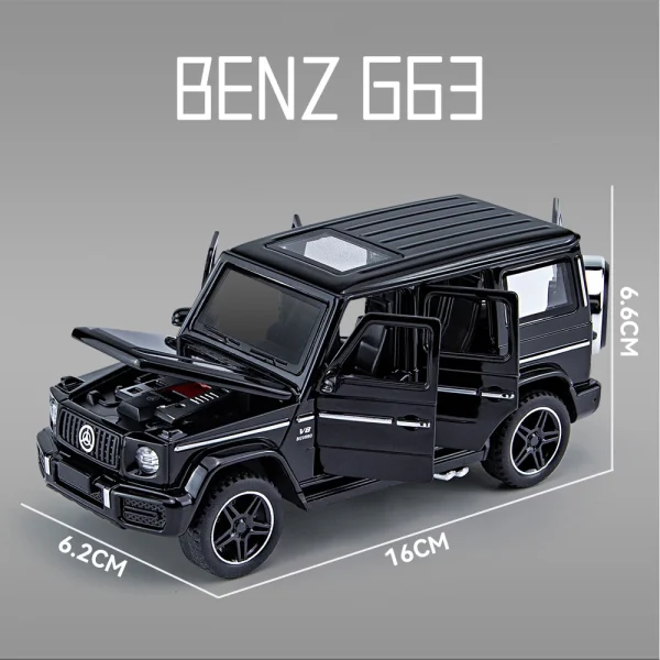 1:32 Benz G63 SUV Alloy Car Diecasts & Toy Vehicles Car Model Sound and light Pull Back Car Toys For Kids Gifts - Image 5