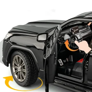 1:24 LX600 SUV Alloy Car Model Sound and Light Pull Back Children’s Toy Collectibles Birthday gift