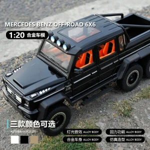 1:20 G63 6X6 OFF-ROAD Alloy Cast Toy Car Model Sound and Light Children’s Toy Collectibles Birthday gift