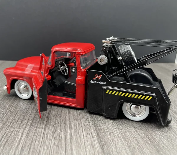 JADA 1:24 STEPSIDE TOW TRUCK 1955 Alloy Car Diecasts & Toy Vehicles Car Model Miniature Scale Model Car For Children - Image 4