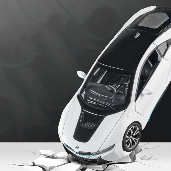1:24 BMW I8 Supercar Alloy Car Diecasts & Toy Vehicles Car Model Sound and light Pull back Car Toys For Kids Gifts - Image 3