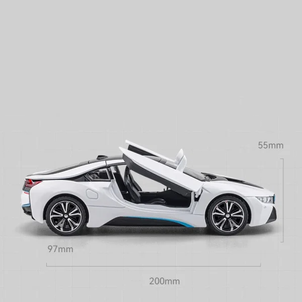1:24 BMW I8 Supercar Alloy Car Diecasts & Toy Vehicles Car Model Sound and light Pull back Car Toys For Kids Gifts - Image 5