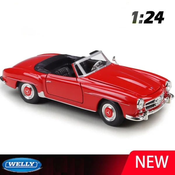 WELLY 1:24 Mercedes-Benz 190SL 1955 Alloy Car Diecasts & Toy Vehicles Car Model Miniature Scale Model Car For Children