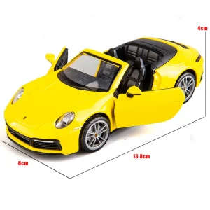 1:32 Porsche 911 Carrera Alloy Cast Toy Car Model Sound and Light Pull Back Children’s Toy Collectibles Birthday gift