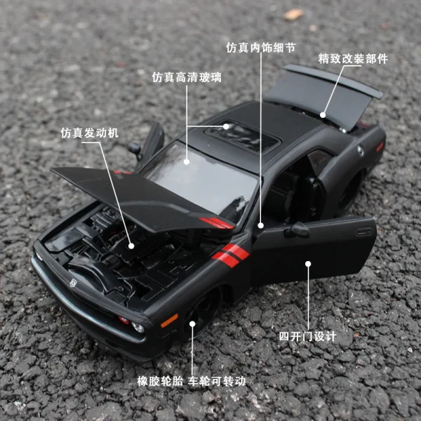 Maisto 1:24 Dodge Challenger 2008 Modified Muscle Car Alloy Car Diecasts & Toy Vehicles Car Model Toy For Children Gift - Image 3