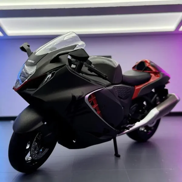 1/9 Suzuki Hayabusa GSX-1300R Alloy Motorcycle Model Toy Vehicle Collection Carrying Lighting Off Road Autocycle Toy Car - Image 5