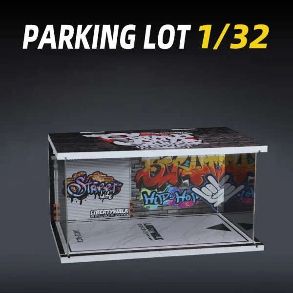 Diorama 1 32 AE86 Garage for Diecast Model Car Toy Display Case PVC Parking Lot Model Simulation Miniature Parking Space Scene - Image 4