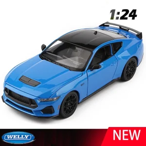 WELLY 1:24 Ford Mustang GT 2024 Alloy Car Diecasts & Toy Vehicles Car Model Miniature Scale Model Car Toy For Children