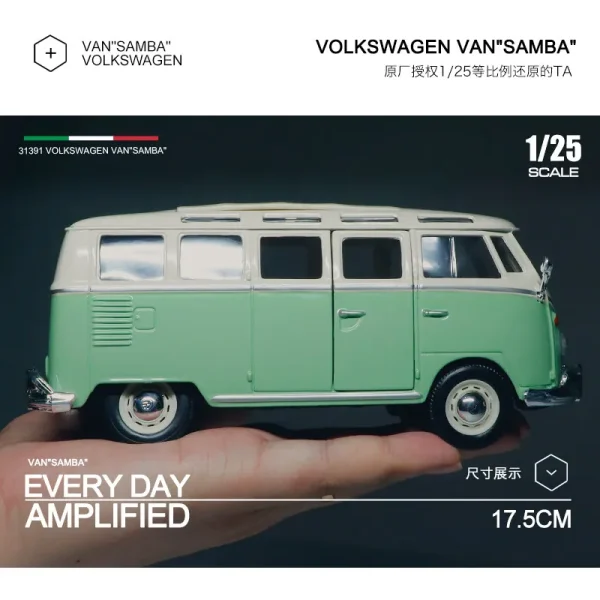 Maisto 1:25 VAN SAMBA T1 BUS Alloy Car Diecasts & Toy Vehicles Car Model Miniature Scale Model Car Toys For Children - Image 3