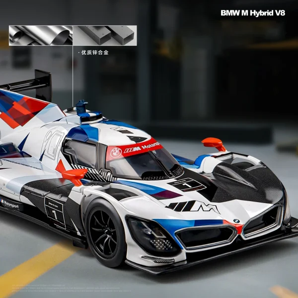 1:24 BMW M Hybrid V8 Super Racing Alloy Car Model Sound and Light Children's Toy Collectibles Birthday gift - Image 3