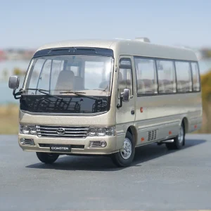 1:24 Coaster BUS Alloy Car Model Sound and Light Pull Back Children’s Toy Collectibles Birthday gift