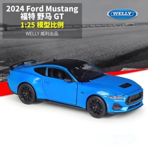 WELLY 1:24 Ford Mustang GT 2024 Alloy Car Diecasts & Toy Vehicles Car Model Miniature Scale Model Car Toy For Children