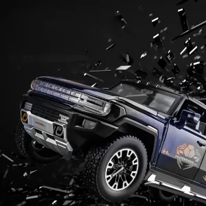 1:24 Hummer EV SUV Pickup Off-Road Alloy Car Die Cast Toy Car Model Sound and Light Children’s Toy Collectibles Birthday gift