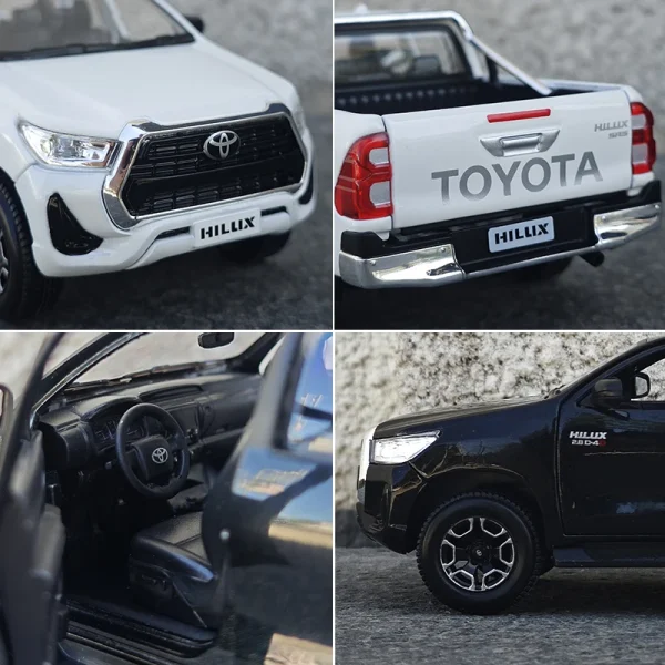 Maisto 1:27 Toyota Hilux Pickup Alloy Diecasts & Toy Vehicles Car Model Miniature Scale Model Car Toy For Children - Image 2