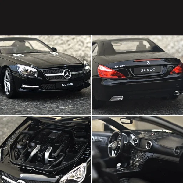 WELLY 1:24 Mercedes-Benz SL500 2012 Alloy Car Diecasts & Toy Vehicles Car Model Miniature Scale Model Car Toy For Children - Image 6