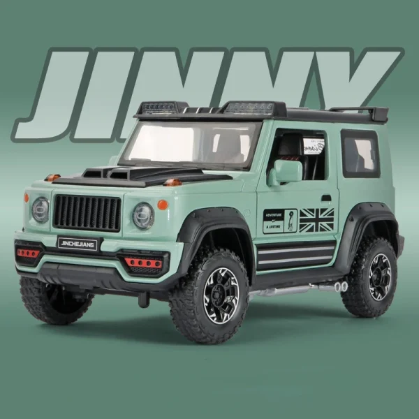 1:18 SUZUKI Jimny Off-Road Alloy Car Diecasts & Toy Vehicles Car Model Wheel Steering Sound and light Car Toys For Kids Gifts - Image 5