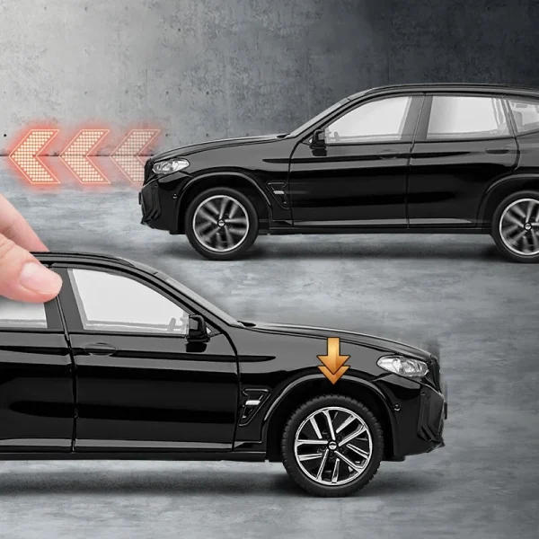 1:32 X3M X3 SUV 2025 Alloy Die Cast Toy Car Model Sound and Light Pull Back Children's Toy Collectibles Birthday gift - Image 4