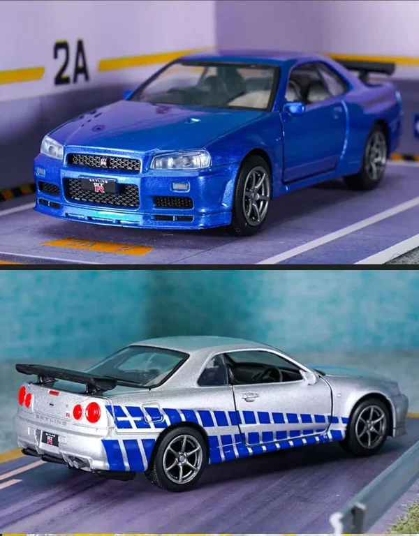 JKM 1:36 Nissan GTR R34 Skylin Alloy Car Diecasts & Toy Vehicles Car Model Miniature Scale Model Car For Children - Image 11