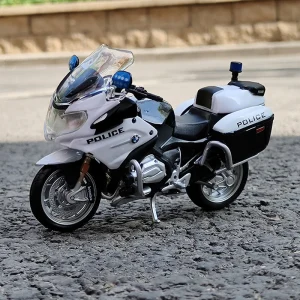 Maisto 1/18 BMW R1200RT Police Motorcycle Model Toy Vehicle Collection Autobike Shork-Absorber Off Road Autocycle Toys Car