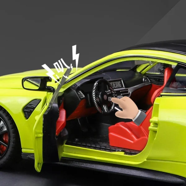 1:24 BMW M4 IM Supercar Alloy Muscle Car Model Sound and Light Pull Back Children's Toy Collectibles Birthday gift - Image 5
