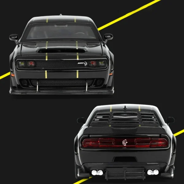 New 1:32 Challenger SRT Hellcat 2024 Alloy Car Model Sound and Light Pull Back Children's Toy Collectibles Birthday gift - Image 6