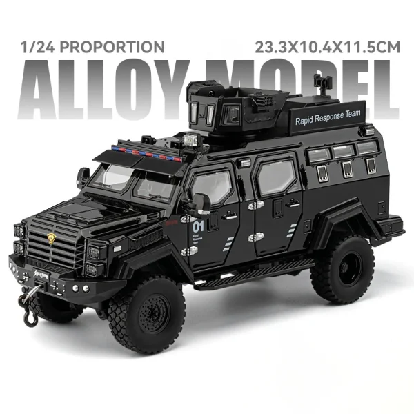 1:24 Sword Toothed Tiger Armored Vehicle Alloy Die Cast Toy Car Model Sound and Light Children's Toy Collectibles Birthday gift - Image 4