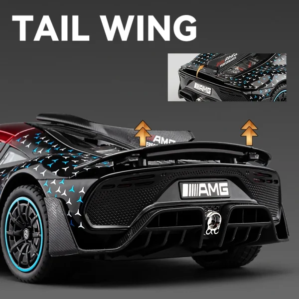 1:24 ONE AMG Supercar Alloy Car Model Sound and Light Pull Back Children's Toy Collectibles Birthday gift - Image 6