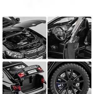 1:32 320i THE 3 G20 2023 Alloy Diecasts & Toy Vehicles Metal Toy Car Model Sound and light Collection Kids Toy