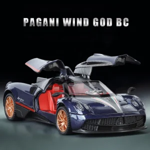 1:32 Pagani Huayra BC Supercar Alloy Muscle Car Model Sound and Light Pull Back Children’s Toy Collectibles Birthday gift