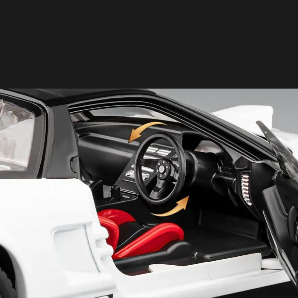 1:22 JDM Honda Acura NSX NA1 Supercar Alloy Car Model Sound and Light Pull Back Children's Toy Collectibles Birthday gift - Image 4