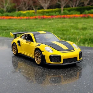1:32 Porsche 911 GT2 RS Supercar Alloy Car Diecasts & Toy Vehicles Metal Toy Car Model Sound and light Collection Kids Toy