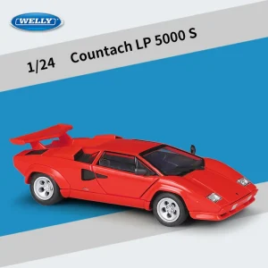 WELLY 1:24 Lamborghini Countach LP5000 S Alloy Car Diecasts & Toy Vehicles Car Model Miniature Scale Model Car Toy For Children