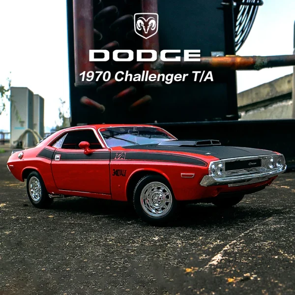 WELLY 1:24 Dodge Challenger T/A 1970 Alloy Car Diecasts & Toy Vehicles Car Model Miniature Scale Model Car Toy For Children - Image 3