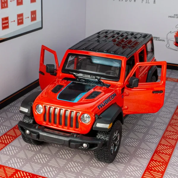 1:24 Wrangler Rubicon 4XE Alloy Car Diecasts & Toy Vehicles Car Model Miniature Scale Model Car For Children - Image 3
