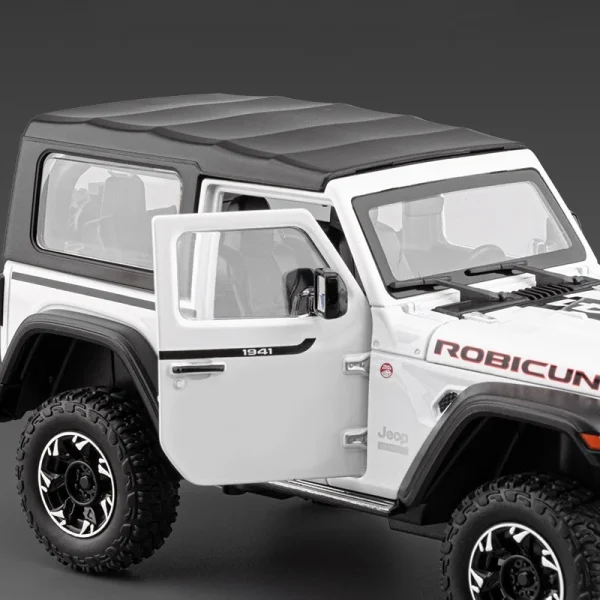1:24 Wrangler Rubicon Detachable Roof Alloy Car Model Sound and Light Pull Back Children's Toy Collectibles Birthday gift - Image 4