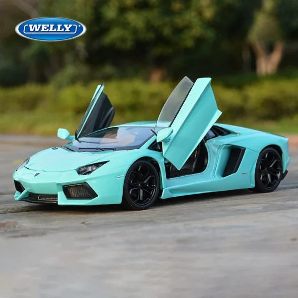 WELLY 1:24 Lamborghini LP700-4 Aventador Alloy Car Diecasts & Toy Vehicles Car Model Miniature Scale Model Car For Children - Image 3