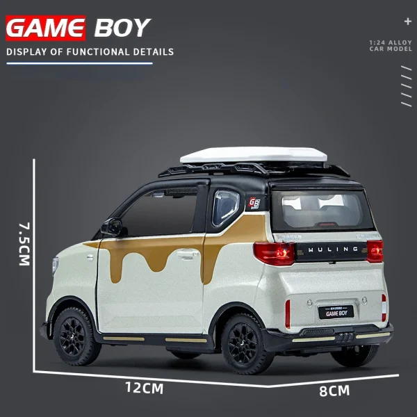 1:24 WuLing MINI EV GAME BOY Alloy Car Diecasts & Toy Vehicles Car Model Sound and light Pull back Car Toys For Kids Gifts - Image 4