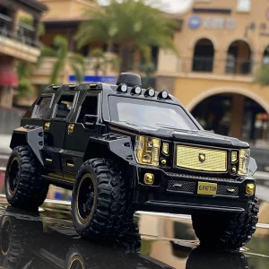 1:24 Hot New Chariot George Barton Car Model Armored Vehicle With Sound Light Alloy Toy Car Diecast Toy Vehicle Hummer Off Road