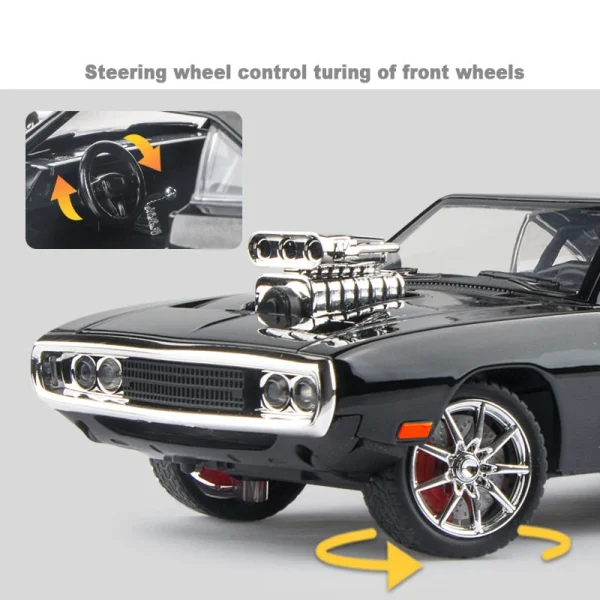 1:24 Dodge Charger 1970 Fast & Furious Alloy Car Diecasts & Toy Vehicles Car Model Sound and light Car Toys For Kids Gifts - Image 2