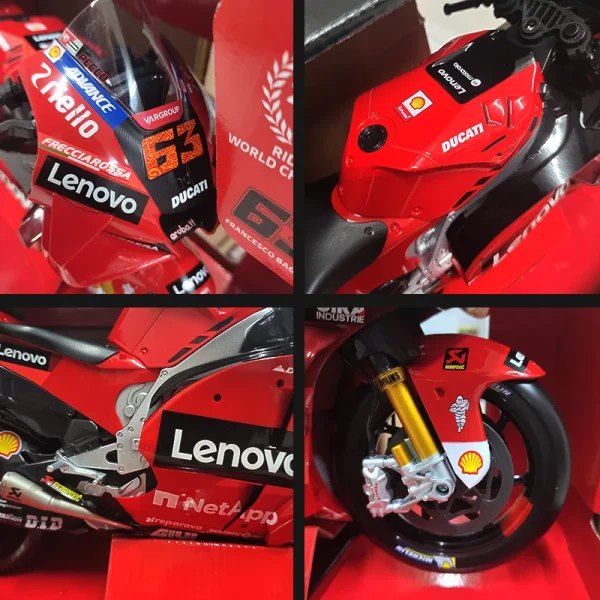 Maisto 1/6 Ducati Desmosedici GP #63 Motorcycle Model Toy Vehicle Collection Autobike Shork-Absorber Off Road Autocycle Toy Car - Image 4